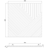 Mexen Linea 25 akuszitikus falpanel 60 x 60 cm (4 db), filc 9 mm, műszaki furnér, Világos Dió - S110-60607-25-047