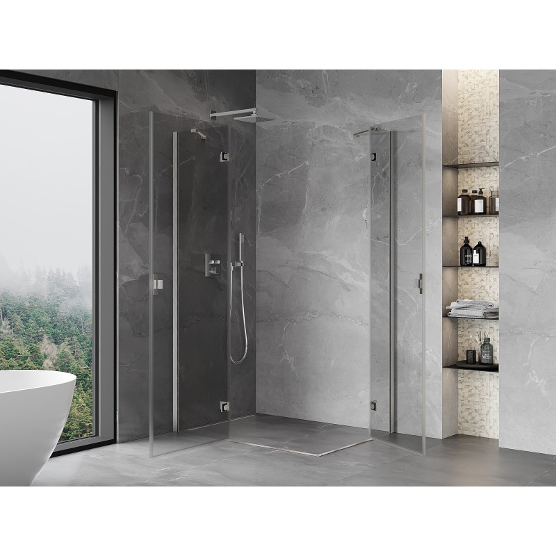 Mexen Mist-H Duo cabină de duș de tip swing 70 x 70 cm, transparent, crom - 8A5-070L-070P-01-00