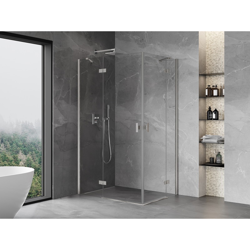 Mexen Mist-H Duo cabină de duș de tip swing 70 x 70 cm, transparent, crom - 8A5-070L-070P-01-00