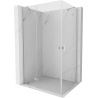 Mexen Mist-H Duo cabină de duș de tip swing 70 x 70 cm, transparent, crom - 8A5-070L-070P-01-00