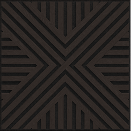 Mexen Linea 26 panou de perete acustic 60 x 60 cm (4 buc.), fetru 9 mm, furnir tehnic, stejar negru - S110-60607-26-046