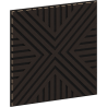 Mexen Linea 26 akusztikus fali panel 60 x 60 cm (4 db), 9 mm filc, műszaki furnér, fekete tölgy - S110-60607-26-046