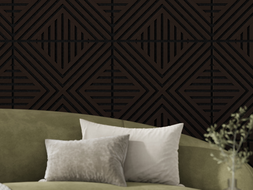 Mexen Linea 26 panou de perete acustic 60 x 60 cm (4 buc.), fetru 9 mm, furnir tehnic, stejar negru - S110-60607-26-046