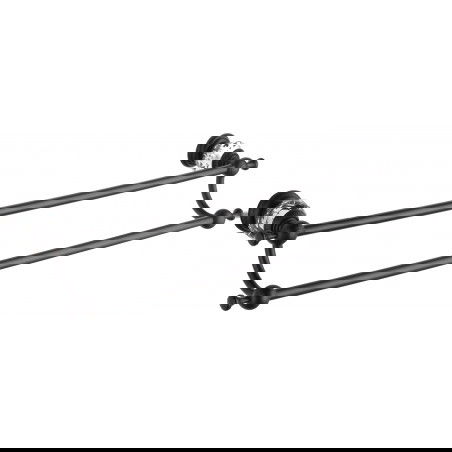 Mexen Estela dupla törülközőtartó, fekete - 7011525-70