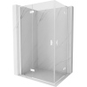 Mexen Mist-H L Cabină de duș Duo cu deschidere pe stânga 95 x 70 cm, transparent, albă - 8A5L-095L-070P-20-00