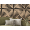 Mexen Linea 08 Akusztikus fali panel 60 x 60 cm (4db), 9 mm filc, technikai furnér, fehérített tölgy - S110-60607-08-040