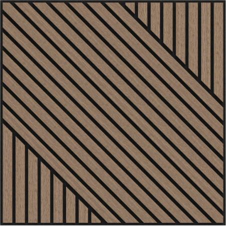 Mexen Linea 26 akusztikus fali panel 60 x 60 cm (4db), 9 mm-es filc, technikai furnér, Világos Dió - S110-60607-26-047