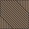 Mexen Linea 26 panou de perete acustic 60 x 60 cm (4 buc.), fetru 9 mm, furnir tehnic, Nuc Deschis - S110-60607-26-047