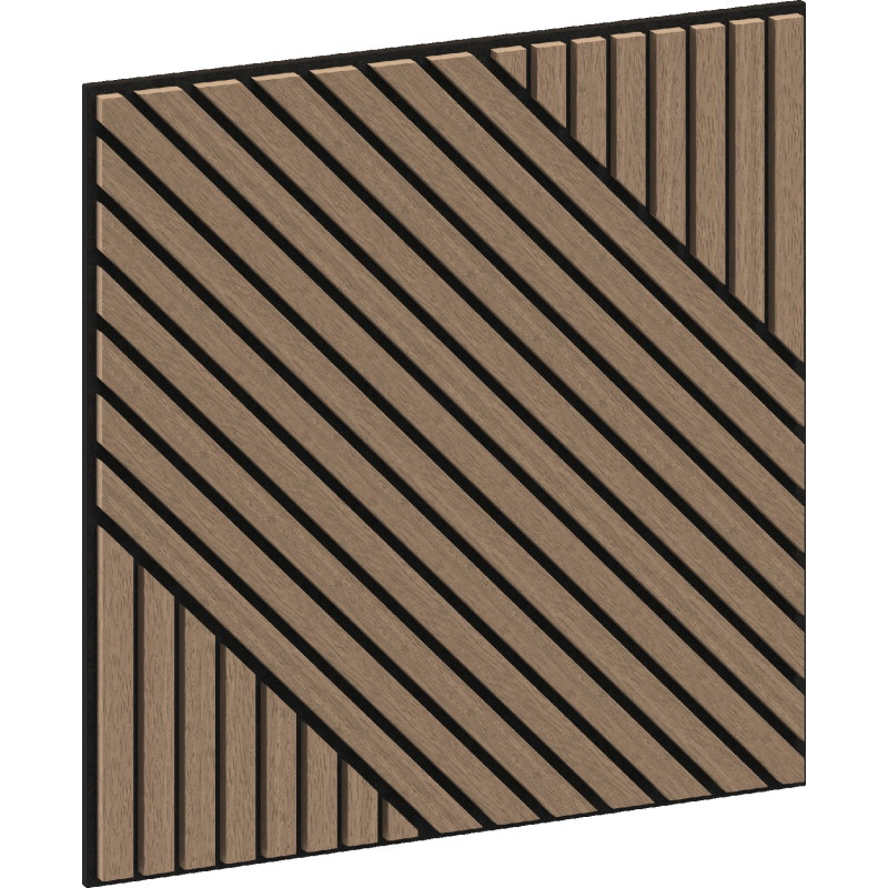 Mexen Linea 26 panou de perete acustic 60 x 60 cm (4 buc.), fetru 9 mm, furnir tehnic, Nuc Deschis - S110-60607-26-047