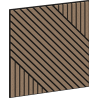Mexen Linea 26 panou de perete acustic 60 x 60 cm (4 buc.), fetru 9 mm, furnir tehnic, Nuc Deschis - S110-60607-26-047