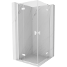 Mexen Mist-H L Cabină de duș cu uși batante Duo 80 x 80 cm, transparent, albă - 8A5L-080L-080P-20-00