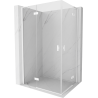 Mexen Mist-H L Duo cabină de duș batantă stânga 95 x 80 cm, transparent, albă - 8A5L-095L-080P-20-00