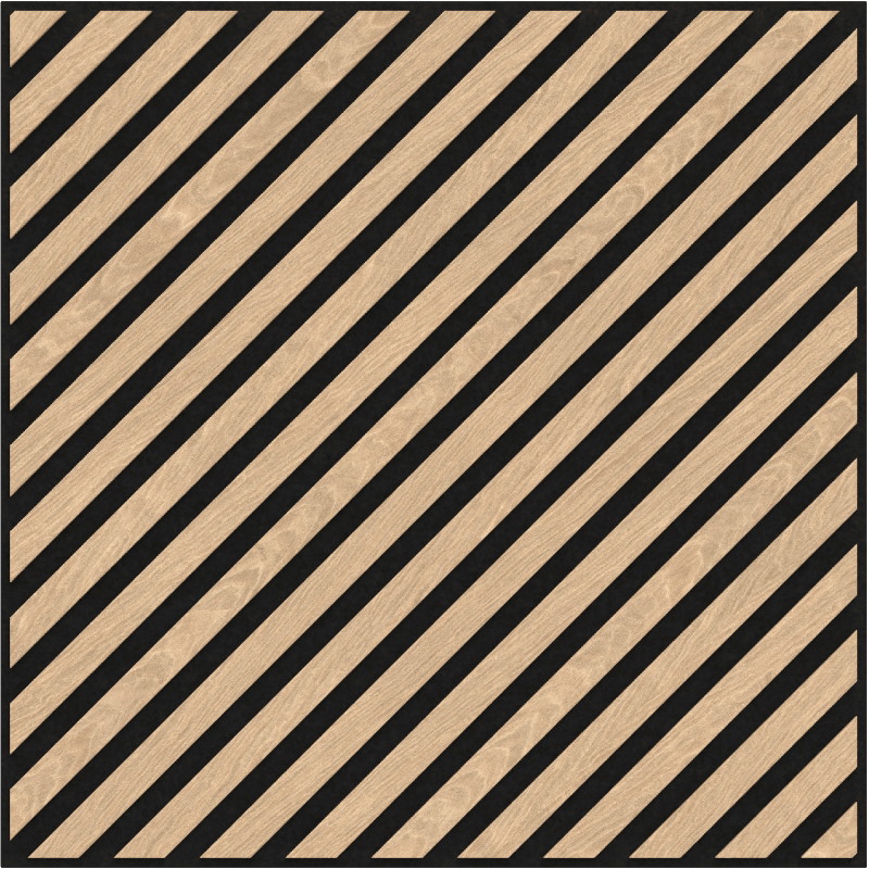 Mexen Linea 39 akusztiikus fali panel 60 x 60 cm (4 db), filc 9 mm, technikai furnér, Fehérített Tölgy - S110-60607-39-040