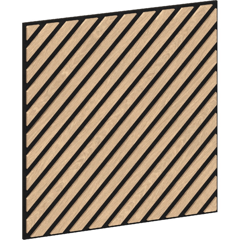 Mexen Linea 39 akusztiikus fali panel 60 x 60 cm (4 db), filc 9 mm, technikai furnér, Fehérített Tölgy - S110-60607-39-040