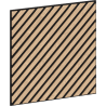 Mexen Linea 39 panou acustic de perete 60 x 60 cm (4 buc.), fetru 9 mm, furnir tehnic, Stejar Albicios - S110-60607-39-040