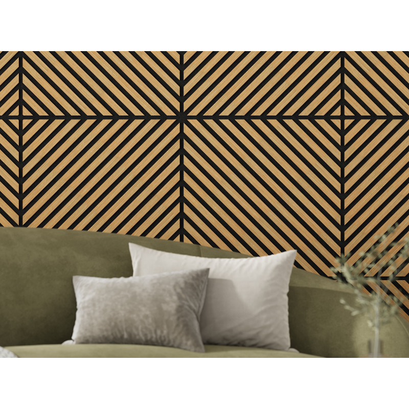 Mexen Lam-B lamele de perete 275 x 30 cm, placă HDF 4 mm, furnir tehnic, Stejar Nisipiu - S100-275307-3015-001