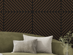 Mexen Linea 39 panou de perete acustic 60 x 60 cm (4 buc.), fetru 9 mm, furnir tehnic, Stejar Mocca - S110-60607-39-045