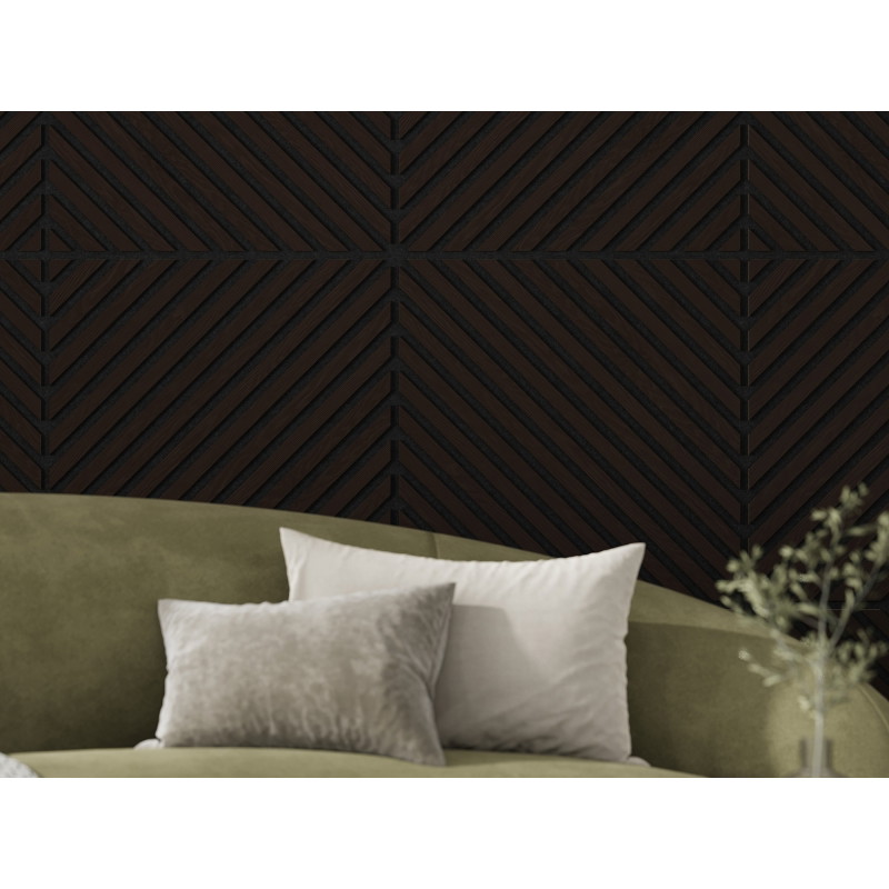 Mexen Linea 39 akuszitikus falpanel 60 x 60 cm (4db), filc 9 mm, technikai furnér, Fekete Tölgy - S110-60607-39-046