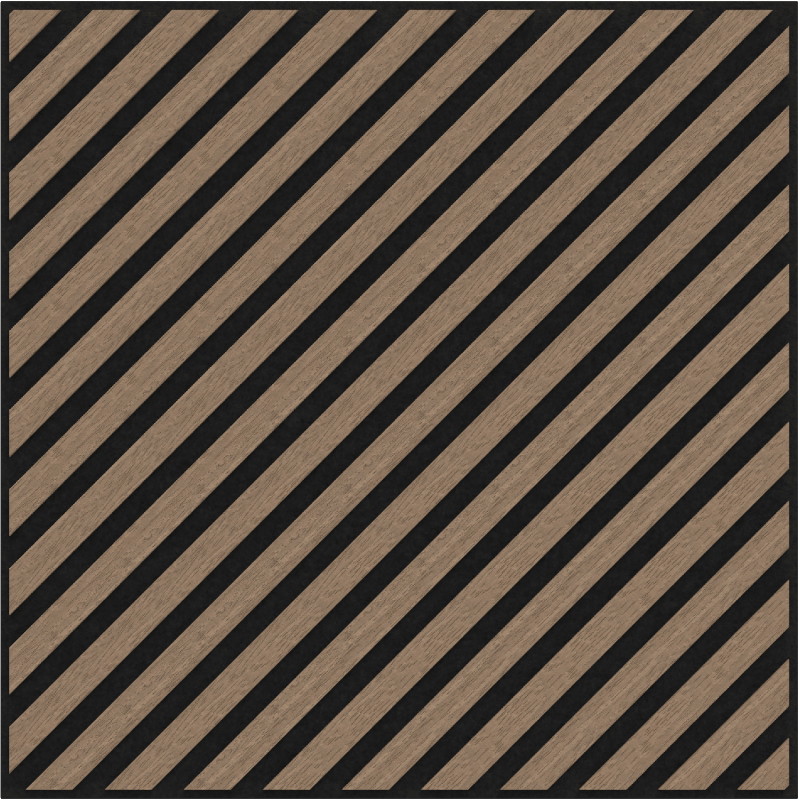 Mexen Linea 39 akuszitikus fali panel 60 x 60 cm (4db), filc 9 mm, műszaki furnér, Világos Dió - S110-60607-39-047