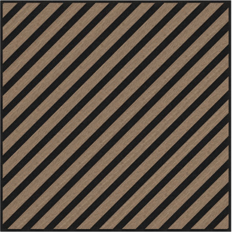 Mexen Linea 39 akuszitikus fali panel 60 x 60 cm (4db), filc 9 mm, műszaki furnér, Világos Dió - S110-60607-39-047
