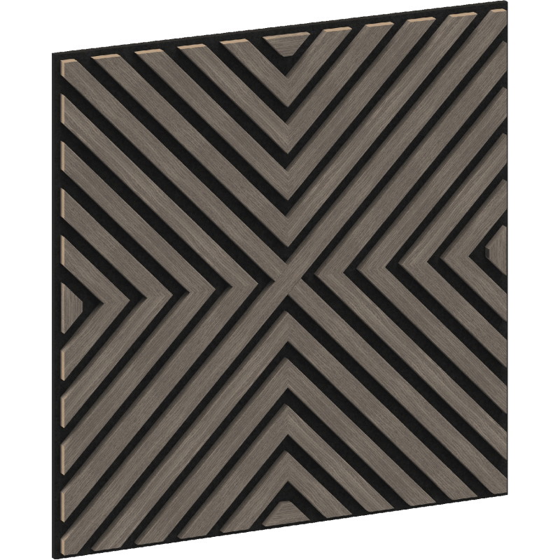 Mexen Linea 01 panou de perete acustic 60 x 60 cm (4 buc.), fetru 9 mm, furnir tehnic, Stejar Gri - S110-60607-01-043