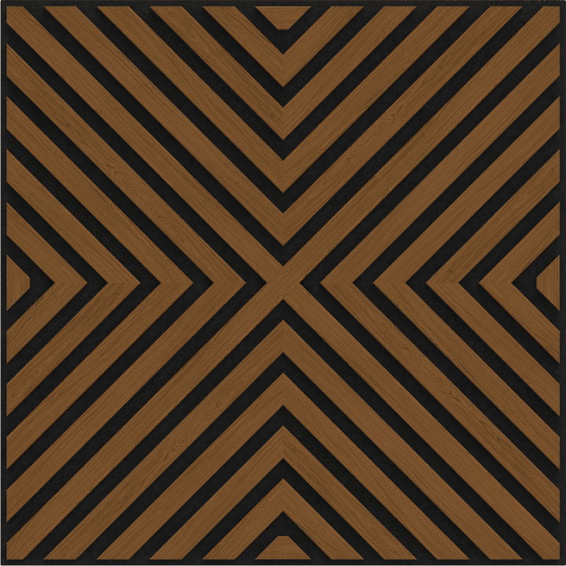 Mexen Linea 01 panou de perete acustic 60 x 60 cm (4 buc.), fetru 9 mm, furnir tehnic, Stejar Natural - S110-60607-01-042