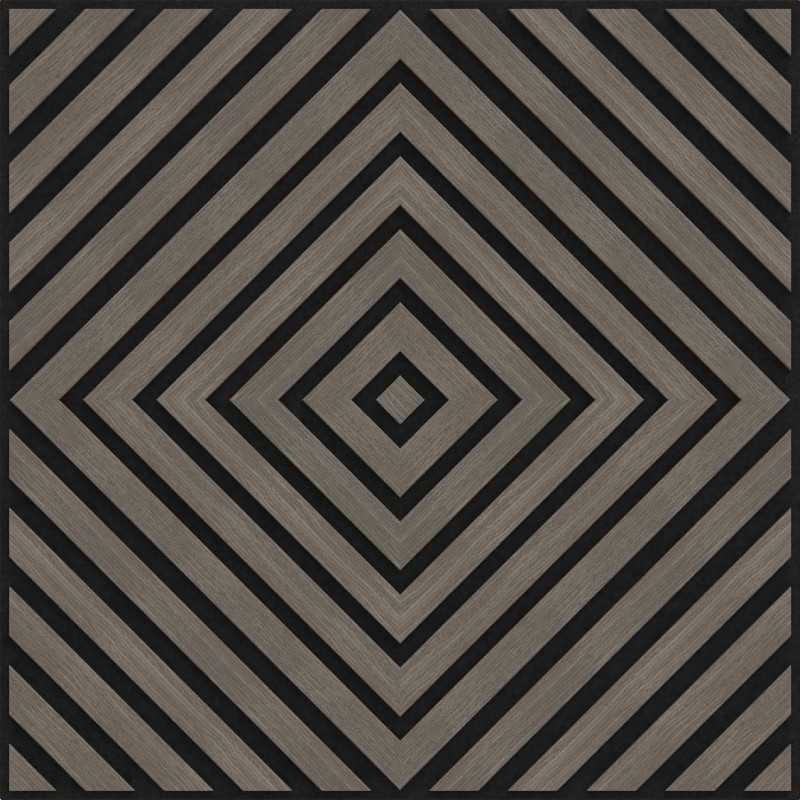 Mexen Linea 03 panou de perete acustic 60 x 60 cm (4 buc.), fetru 9 mm, furnir tehnic, Stejar Gri - S110-60607-03-043