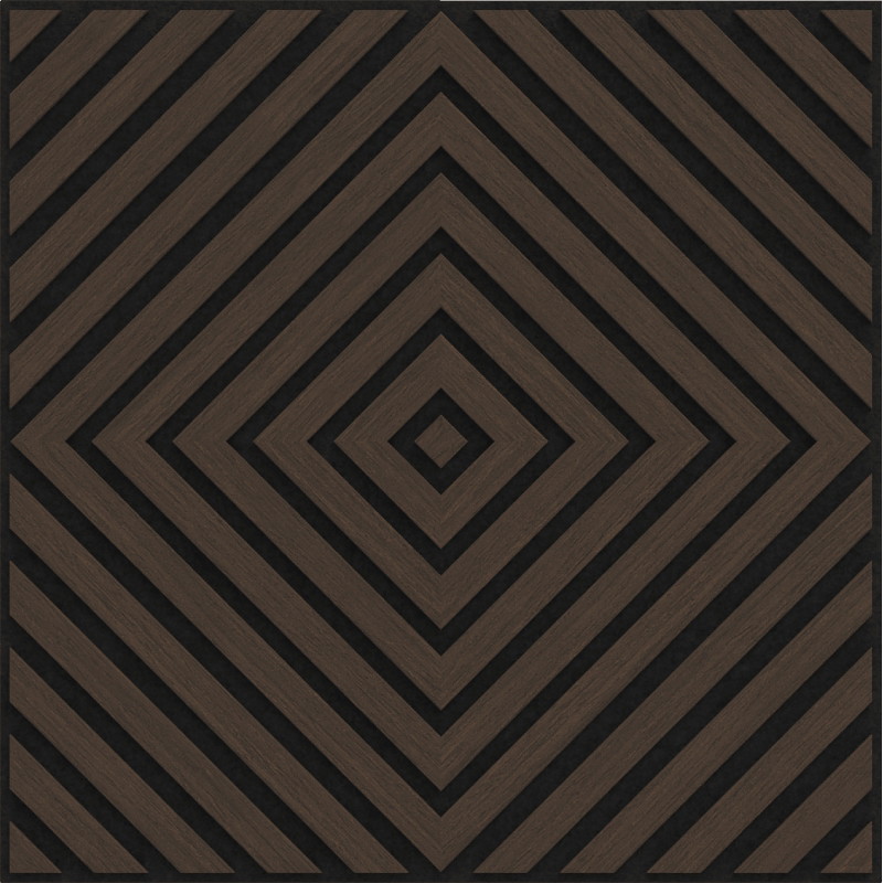 Mexen Linea 03 panou de perete acustic 60 x 60 cm (4 buc.), pâslă 9 mm, furnir tehnic, Stejar Mocca - S110-60607-03-045