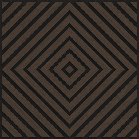Mexen Linea 03 Akusztikus fali panel 60 x 60 cm (4db), 9 mm filc, technikai furnér, Mokka Tölgy - S110-60607-03-045