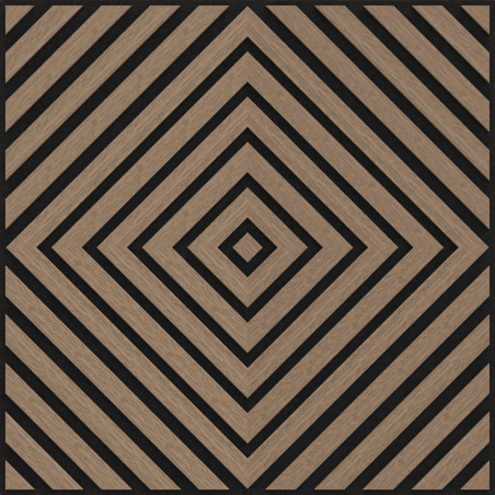 Mexen Linea 03 panou acustic de perete 60 x 60 cm (4 buc.), fetru 9 mm, furnir tehnic, Nuc Deschis - S110-60607-03-047