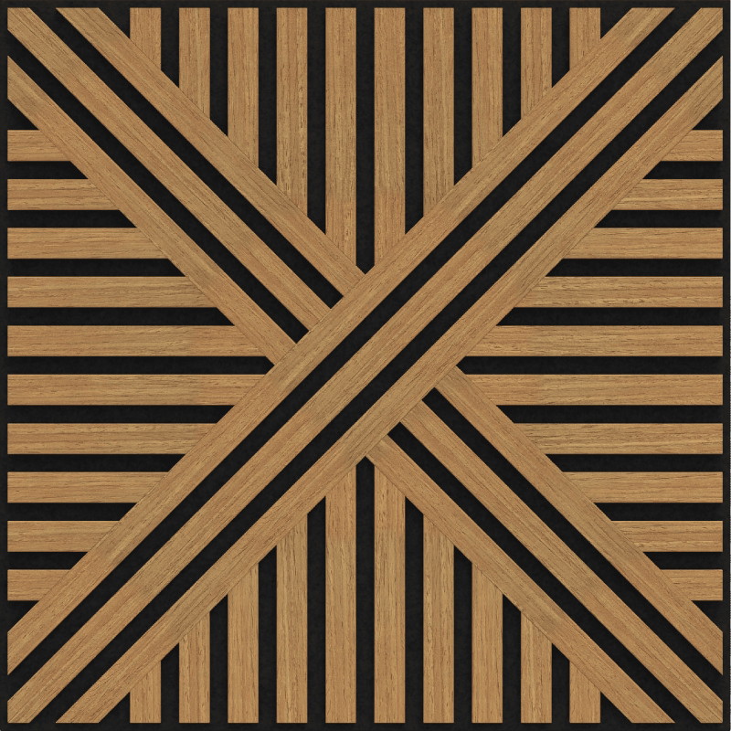 Mexen Linea 05 panou de perete acustic 60 x 60 cm (4 buc.), pâslă 9 mm, furnir tehnic, Stejar Clasic - S110-60607-05-041