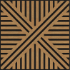 Mexen Linea 05 hangszigetelő falpanel 60 x 60 cm (4 db), 9 mm-es filc, műszaki furnér, Classic tölgy - S110-60607-05-041