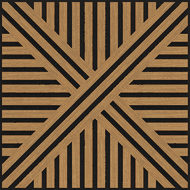 Mexen Linea 05 panou de perete acustic 60 x 60 cm (4 buc.), pâslă 9 mm, furnir tehnic, Stejar Clasic - S110-60607-05-041