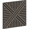 Mexen Linea 05 akusztikus fali panel 60 x 60 cm (4 db), filc 9 mm, technikai furnér, Szürke Tölgy - S110-60607-05-043
