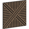 Mexen Linea 05 panou de perete acustic 60 x 60 cm (4 buc.), fetru 9 mm, furnir tehnic, Nuc Întunecat - S110-60607-05-044