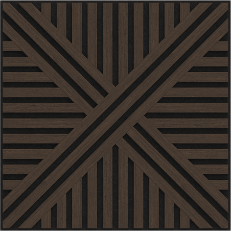 Mexen Linea 05 panou de perete acustic 60 x 60 cm (4 buc.), fetru 9 mm, furnir tehnic, Stejar Mocca - S110-60607-05-045