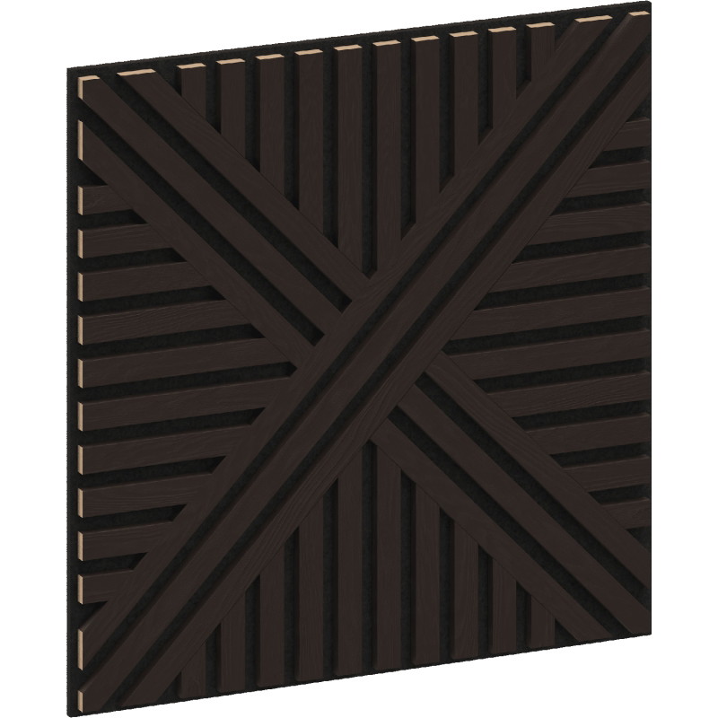 Mexen Linea 05 Akusztikus fali panel 60 x 60 cm (4 db), 9 mm filc, műszaki furnér, Fekete Tölgy - S110-60607-05-046