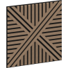Mexen Linea 05 akusztikus falpanel 60 x 60 cm (4 db), 9 mm filc, technikai furnér, világos dió - S110-60607-05-047