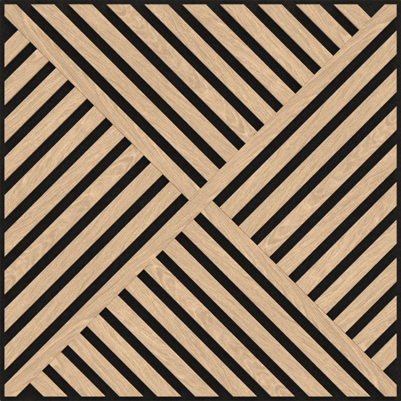 Mexen Linea 08 panou de perete acustic 60 x 60 cm (4 buc.), fetru 9 mm, furnir tehnic, Stejar Alb - S110-60607-08-040