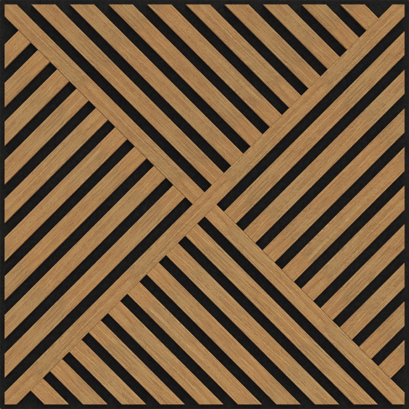 Mexen Linea 08 akusztikus fali panel 60 x 60 cm (4 db), 9 mm filc, technikai furnér, Classic Tölgy - S110-60607-08-041