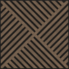 Mexen Linea 08 Akusztikus falpanel 60 x 60 cm (4 db), 9 mm filc, technikai furnér, Sötét Dió - S110-60607-08-044