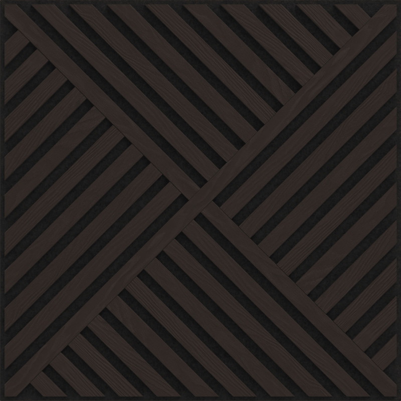 Mexen Linea 08 Akusztikus falpanel 60 x 60 cm (4 db), 9 mm filc, technikai furnér, Fekete Tölgy - S110-60607-08-046