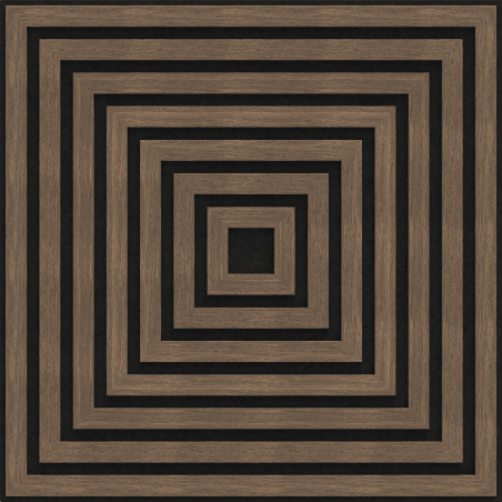Mexen Linea 13 panou de perete acustic 60 x 60 cm (4 buc.), fetru 9 mm, furnir tehnic, Nuc Închis - S110-60607-13-044
