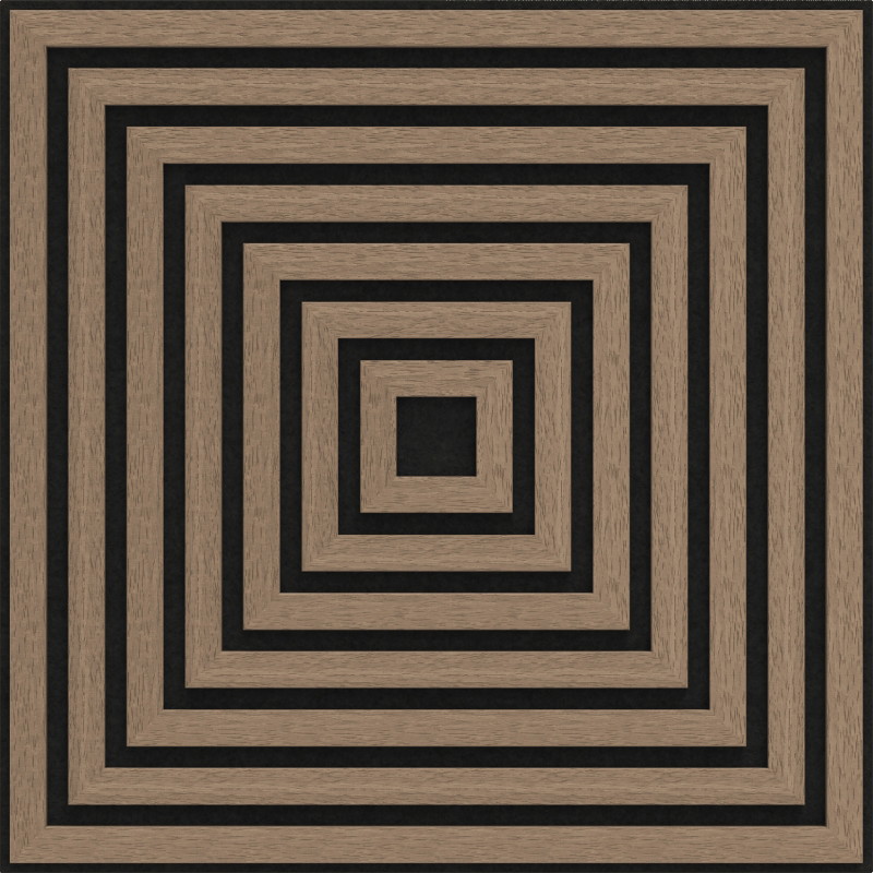Mexen Linea 13 panou de perete acustic 60 x 60 cm (4 buc.), fetru 9 mm, furnir tehnic, Nuc Deschis - S110-60607-13-047