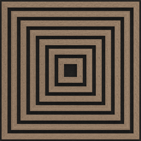 Mexen Linea 13 panou de perete acustic 60 x 60 cm (4 buc.), fetru 9 mm, furnir tehnic, Nuc Deschis - S110-60607-13-047