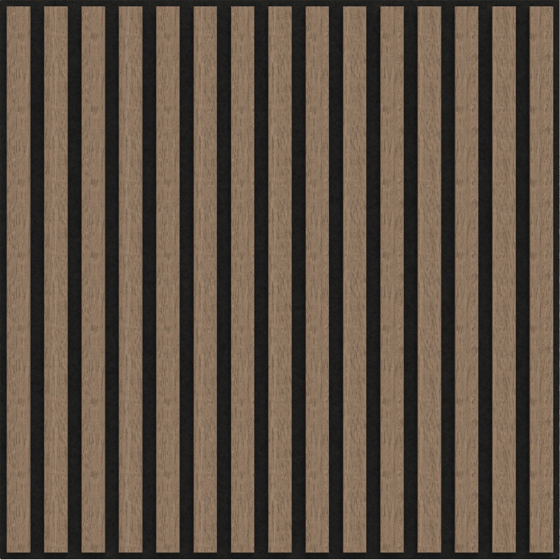 Mexen Linea 15 panou de perete acustic 60 x 60 cm (4 buc.), fetru 9 mm, furnir tehnic, Nuc Deschis - S110-60607-15-047