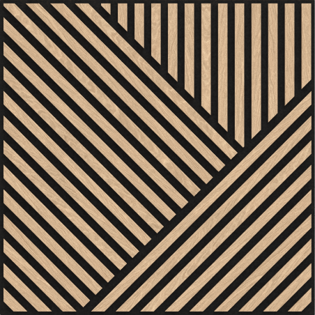 Mexen Linea 25 panou de perete acustic 60 x 60 cm (4 buc.), fetru 9 mm, furnir tehnic, Stejar Înălbit - S110-60607-25-040