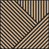 Mexen Linea 25 akusztaikus fali panel 60 x 60 cm (4db), 9 mm filc, technikai furnér, Fehérített Tölgy - S110-60607-25-040