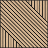 Mexen Linea 26 akusztikus falpanel 60 x 60 cm (4db), 9 mm filc, technikai furnér, fehérített tölgy - S110-60607-26-040