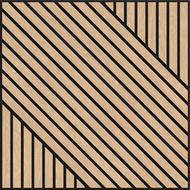 Mexen Linea 26 akusztikus falpanel 60 x 60 cm (4db), 9 mm filc, technikai furnér, fehérített tölgy - S110-60607-26-040
